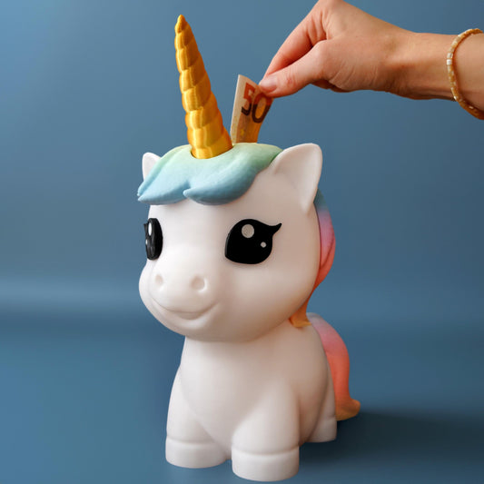Umi das Einhorn – Sparschwein mit verstecktem Stauraum