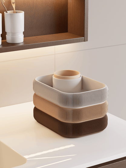 STACKSEY Organizer – 3-stufiges, drehbares minimalistisches Tablett