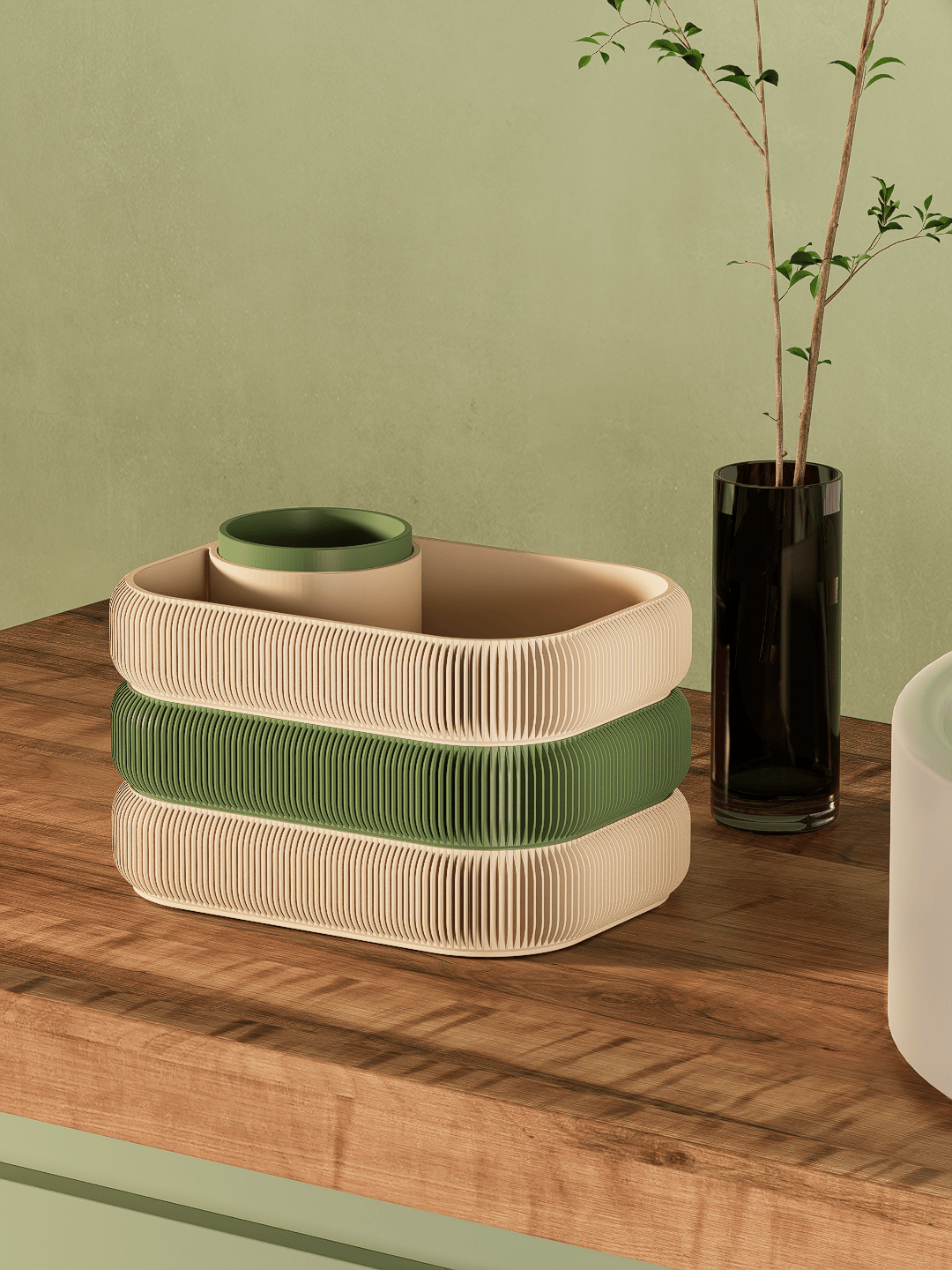 STACKSEY Organizer – 3-stufiges, drehbares minimalistisches Tablett