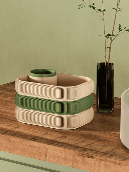 STACKSEY Organizer – 3-stufiges, drehbares minimalistisches Tablett