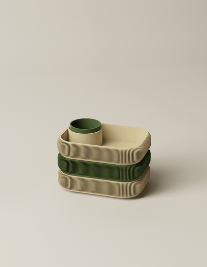 STACKSEY Organizer – 3-stufiges, drehbares minimalistisches Tablett