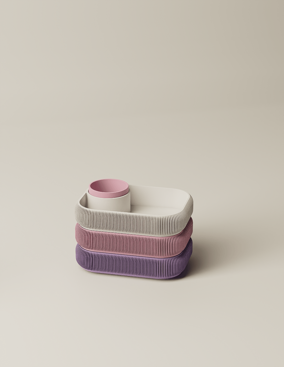 STACKSEY Organizer – 3-stufiges, drehbares minimalistisches Tablett