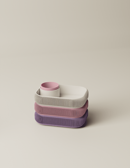 STACKSEY Organizer – 3-stufiges, drehbares minimalistisches Tablett