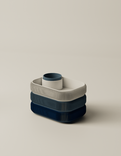 STACKSEY Organizer – 3-stufiges, drehbares minimalistisches Tablett